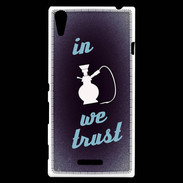 Coque Sony Xperia T3 In Chicha We trust Bleu ZG