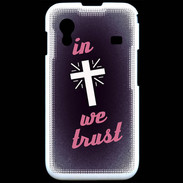 Coque Samsung ACE S5830 In Christ We trust Rouge ZG