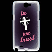 Coque Samsung Galaxy Note 2 In Christ We trust Rouge ZG
