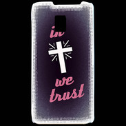 Coque LG P990 In Christ We trust Rouge ZG