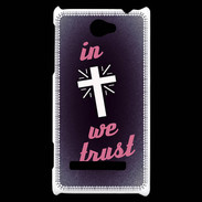 Coque HTC Windows Phone 8S In Christ We trust Rouge ZG
