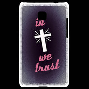 Coque LG Optimus L3 II In Christ We trust Rouge ZG