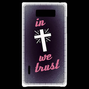 Coque LG Optimus L7 In Christ We trust Rouge ZG