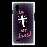 Coque LG Optimus L9 In Christ We trust Rouge ZG