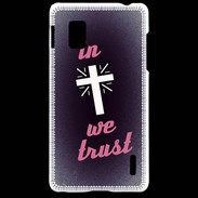 Coque LG Optimus G In Christ We trust Rouge ZG