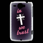 Coque HTC Wildfire G8 In Christ We trust Rouge ZG