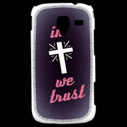 Coque Samsung Galaxy Ace 2 In Christ We trust Rouge ZG