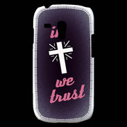 Coque Samsung Galaxy S3 Mini In Christ We trust Rouge ZG