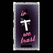 Coque Nokia Lumia 925 In Christ We trust Rouge ZG