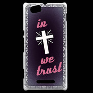 Coque Sony Xperia M In Christ We trust Rouge ZG
