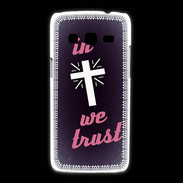 Coque Samsung Galaxy Express2 In Christ We trust Rouge ZG