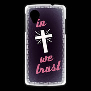 Coque LG Nexus 5 In Christ We trust Rouge ZG