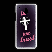 Coque HTC One Mini In Christ We trust Rouge ZG