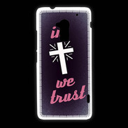 Coque HTC One Max In Christ We trust Rouge ZG