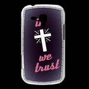 Coque Samsung Galaxy Trend In Christ We trust Rouge ZG