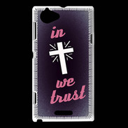 Coque Sony Xperia L In Christ We trust Rouge ZG