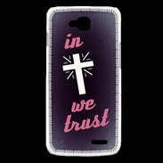 Coque LG L90 In Christ We trust Rouge ZG