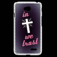 Coque LG L70 In Christ We trust Rouge ZG