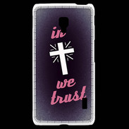 Coque LG F6 In Christ We trust Rouge ZG