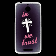 Coque HTC Desire 510 In Christ We trust Rouge ZG