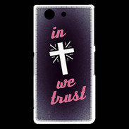 Coque Sony Xperia Z3 Compact In Christ We trust Rouge ZG