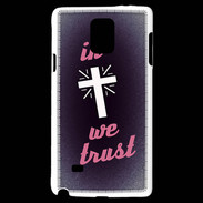 Coque Samsung Galaxy Note 4 In Christ We trust Rouge ZG