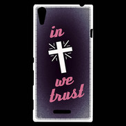 Coque Sony Xperia T3 In Christ We trust Rouge ZG