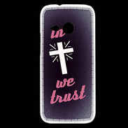 Coque HTC One Mini 2 In Christ We trust Rouge ZG