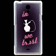 Coque Sony Xperia T In Chicha We trust Rouge ZG