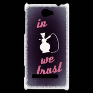Coque HTC Windows Phone 8S In Chicha We trust Rouge ZG