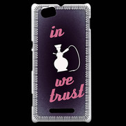 Coque Sony Xperia M In Chicha We trust Rouge ZG