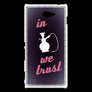 Coque Sony Xperia M2 In Chicha We trust Rouge ZG