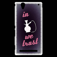 Coque Sony Xperia T2 Ultra In Chicha We trust Rouge ZG