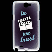 Coque Samsung Galaxy Note 2 In Ciné We trust Bleu ZG