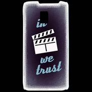 Coque LG P990 In Ciné We trust Bleu ZG