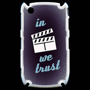 Coque Blackberry 8520 In Ciné We trust Bleu ZG