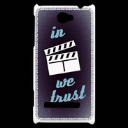 Coque HTC Windows Phone 8S In Ciné We trust Bleu ZG