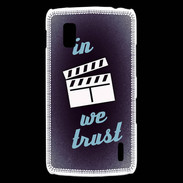 Coque LG Nexus 4 In Ciné We trust Bleu ZG