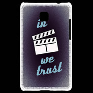 Coque LG Optimus L3 II In Ciné We trust Bleu ZG