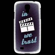 Coque Samsung Galaxy S4 In Ciné We trust Bleu ZG