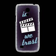 Coque Samsung Galaxy S4mini In Ciné We trust Bleu ZG