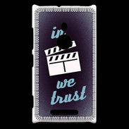 Coque Nokia Lumia 925 In Ciné We trust Bleu ZG