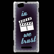 Coque Sony Xperia M In Ciné We trust Bleu ZG