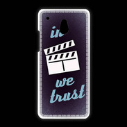 Coque HTC One Mini In Ciné We trust Bleu ZG