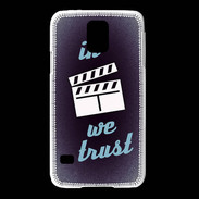 Coque Samsung Galaxy S5 In Ciné We trust Bleu ZG