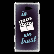 Coque Sony Xperia M2 In Ciné We trust Bleu ZG