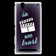 Coque Sony Xperia T2 Ultra In Ciné We trust Bleu ZG