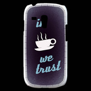 Coque Samsung Galaxy S3 Mini In Coffee We trust Bleu ZG