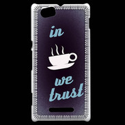 Coque Sony Xperia M In Coffee We trust Bleu ZG