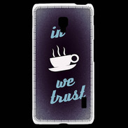 Coque LG F6 In Coffee We trust Bleu ZG